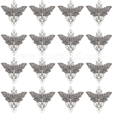 合金ペンダント  ウイング  アンティークシルバー  48x48.5x3mm  穴：2mm&nbsp;FIND-SC0006-85-1