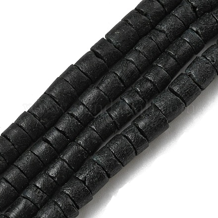 ココナッツビーズ連売り  フラットラウンド  ブラック  5x2.5mm  穴：1mm  約155~160個/連  23.23~23.82インチ(59~60.5cm) 23.23''(59cm)&nbsp;COCB-C001-01C-1