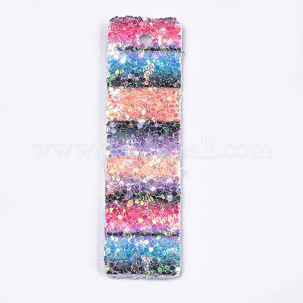 PUレザービッグペンダント  スパンコール  長方形  カラフル  60x15x2mm  穴：3mm&nbsp;LS-FIND-S299-20C-1