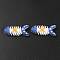 Resin Cabochons, Ocean Theme, Fishbone, White, 14x34x7.5mm