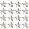 Iron Cabochons, Star, Platinum, 70x70x0.5mm