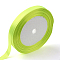 Single Face Satin Ribbon, Polyester Ribbon, Green Yellow , about 1/2 inch(12mm) wide, 25yards/roll(22.86m/roll), 250yards/group(228.6m/group), 10rolls/group