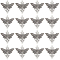 Alloy Pendants, Wing, Antique Silver, 48x48.5x3mm, Hole: 2mm