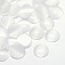 Cat Eye Cabochons, Half Round, White, 10x2~3mm