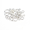 Brass Open Jump Rings, Round, Silver Color Plated, 4~10x0.8~1mm, Inner Diameter: 2.4~8mm