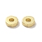 Brass Beads, Cadmium Free & Lead Free, Round, Real 24K Gold Plated, 6x2mm, Hole: 2.5mm