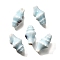 Handmade Porcelain Beads, Conch, Pale Turquoise, 20x10.5x10mm, Hole: 1.8mm