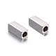 変色しにくい201ステンレススチールビーズ  長方形  ステンレス鋼色  8x3x3mm  穴：2mm&nbsp;STAS-P223-08P-2