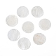 カピスシェルペンダント  フラットラウンド  ホワイトスモーク  20~20.5x0.5~1.5mm  穴：1.2mm&nbsp;SHEL-S274-71D-2