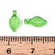 透明なプラスチックチャーム  葉  ライムグリーン  10~10.5x5x3.5mm  穴：1.5mm  約8333個/500g&nbsp;KY-N025-09-3