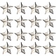 アイアン製カボション  スター  プラチナ  70x70x0.5mm&nbsp;IFIN-WH20009-01B-P-1