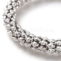 201個のステンレススチールメッシュブレスレット  カフバングル  ミックスカラー  2-3/8インチ（6cm）&nbsp;BJEW-M284-08-1
