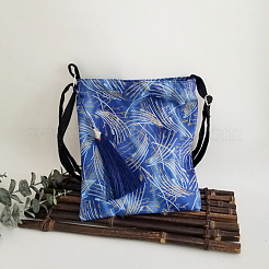魚の鱗模様の綿生地  長方形  藤紫色  1000x1500x0.2mm&nbsp;DIY-WH0622-777D