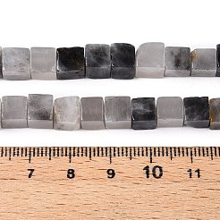 天然石のイーグルアイストーンビーズ連売り  キューブ  6~7x6~6.5x6~6.5mm  穴：1mm  約60~61個/連  15~15.366''（38.1~39センチメートル）&nbsp;G-T139-6x6-28A
