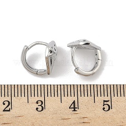真鍮製フープピアス  ダイヤモンド  プラチナメッキ  10.5x11x11mm&nbsp;EJEW-D320-10P