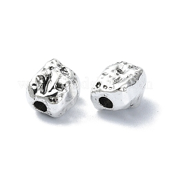 チベット風合金ビーズ  塊  アンティークシルバー  7x5.5x5mm  穴：1.8mm  約746個/500g&nbsp;TIBEB-F065-15AS