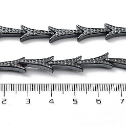 合成磁気無しヘマタイトビーズ連売り  矢印の頭  15x8x3mm  穴：1mm  約32個/連  15.91インチ（40.4cm）&nbsp;G-H303-B23