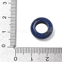 天然石ラピスラズリビーズ  幾何学模様のビーズ  リング  14.5x6mm  穴：8mm&nbsp;G-T149-01B