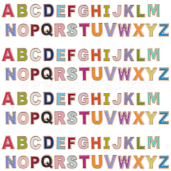 合金エナメルアルファベットビーズ4袋  個性的名前のネックレスの作成  a～zの文字  合計：26ピース/バッグ&nbsp;ENAM-SC0007-70