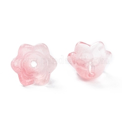 電気メッキガラスビーズ  谷の花  ミックスカラー  10x11x6.5mm  穴：1.2mm&nbsp;EGLA-D042-01