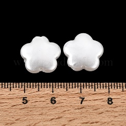 ABSプラスチックパール調ビーズ  花  ホワイト  13.5x14.5x4mm  穴：1.6mm  約760個/500g&nbsp;PL-CBA8DB3-22