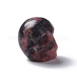 天然ロードナイトビーズ  スカル  13x10x11.5mm  穴：1mm&nbsp;G-I352-04