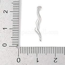 真鍮チャーム  鉛フリー＆カドミウムフリー  長持ちメッキ  ラックめっき  プラチナ  21x2.5x3.5mm  穴：1mm&nbsp;KK-Q028-32P
