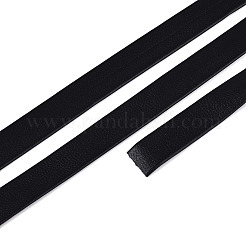Puレザーリボン  縫製のための縫製  ブラック  5/8インチ（15mm）  約10.94ヤード（10m）/バンドル&nbsp;OCOR-WH0101-108B-02
