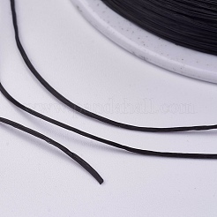 フラット弾性クリスタルストリング  弾性ビーズ糸  ストレッチブレスレット作り用  ブラック  0.7mm  約546.8ヤード（500m）/ロール&nbsp;EW-F006-19