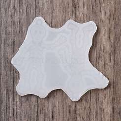 スカル diy シリコーン ペンダント金型  レジン型  UVレジン用  エポキシ樹脂工芸品作り  ホワイト  60x73x5.5mm  穴：2mm  内径：55x68mm&nbsp;SIMO-G002-04