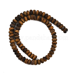 天然石タイガーアイビーズ連売り  艶消し  ロンデル  8x5mm  穴：1.4mm  約73~75個/連  14.96''~15.16''（38~38.5センチメートル）&nbsp;G-P575-A05-8x5mm-01