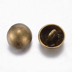合金シャンクボタン  1穴  ドーム/ハーフラウンド  チベットスタイル  アンティークブロンズ  20x14mm  穴：2mm&nbsp;LS-BUTT-D054-20mm-06AB