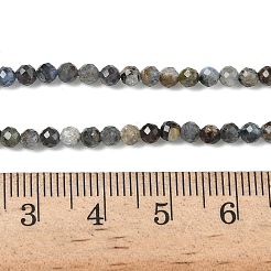 天然石カヤナイトビーズ連売り  多面カットラウンド  4mm  穴：0.5~0.6mm  約87個/連  14.57''~15.35''（37~39センチメートル）&nbsp;G-Z104-B01-4mm-B-01