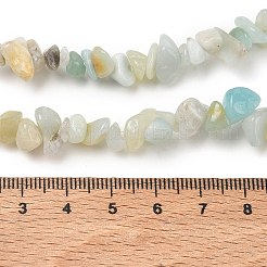 ナチュラルフラワーアマゾナイトチップビーズ連売り  グレードA  5~8x5~8mm  穴：1mm  約31.5インチ&nbsp;G-M205-12B