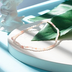 ナチュラルピンクオパールラウンドビーズストレッチブレスレット  女性のためのアクセサリー用原石のアクセサリー  内径：2-3/8インチ（6.1cm）  ビーズ：2mm&nbsp;BJEW-JB07748-04