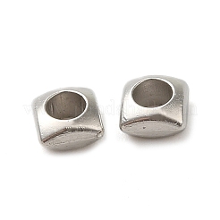 CCBプラスチックビーズ  正方形  プラチナ  4x4x2mm  穴：2.3mm&nbsp;CCB-H001-13P