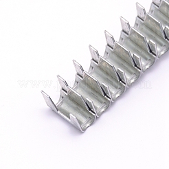 鉄の釘  ソファアクセサリー  長方形  プラチナ  7x17x14mm  40個/セット&nbsp;IFIN-WH0057-15