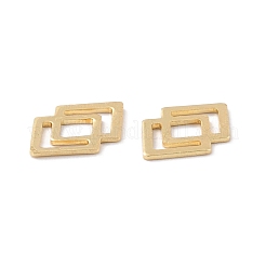環境に優しい真鍮リンクリング  カドミウムフリー＆鉛フリー  菱形  18KGP本金メッキ  14x8.5x0.7mm&nbsp;KK-C226-10G-RS