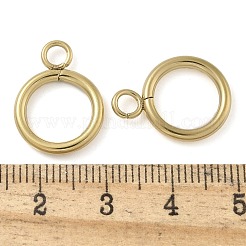 イオンプレーティング（IP）304ステンレスペンダント  リングチャーム  14KGP本金メッキ  18.5x14x2mm  穴：3mm&nbsp;STAS-B075-07G