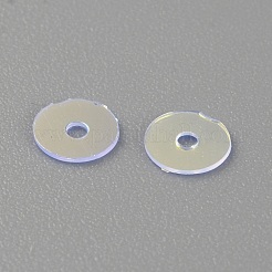 PVCスパンコール/スパンコール  フレークパイレット  ライトゴールデンロッドイエロー  5x1.4mm  穴：1mm  1000個/袋&nbsp;DIY-WH0021-86K