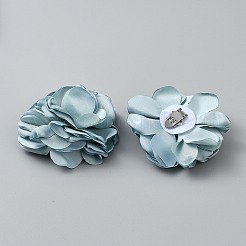 花布靴飾り  取り外し可能な鉄の靴のバックル クリップ  ライトブルー  75x75x15mm&nbsp;AJEW-WH0039-45A
