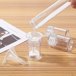 ガラスルースパウダーボトルの製作  プラスチック漏斗ホッパー付き  スポイト  洗浄ブラシを洗う  透明  4.5x2.7cm  容量：10ml（0.33液量オンス）&nbsp;DIY-BC0002-35