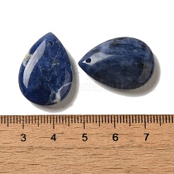 染色・加熱された天然ブルーアベンチュリンペンダント  ティードロップチャーム  25x15~18x7~8mm  穴：1.2mm&nbsp;PW-WG96986-12