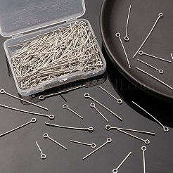 395個8スタイル304ステンレススチールアイピン  ステンレス鋼色  15mm  穴：2mm  65pc&nbsp;STAS-FS0001-21