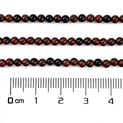 天然石マホガニーオブシディアンビーズ連売り  グレードA  ラウンド  3mm  穴：0.5mm  約136個/連  15.87''（40.3センチメートル）&nbsp;LS-G-N0189-02-3mm-A