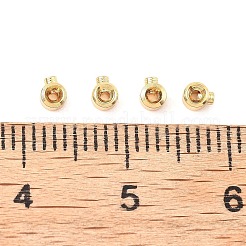 シェグレース真鍮製つぶし玉  コラム  カドミウムフリー＆ニッケルフリー＆鉛フリー  長持ちメッキ  18KGP本金メッキ  3x2.5x2mm  穴：0.6mm&nbsp;XGRPCH962-186G