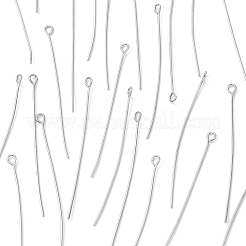アイアンアイピン  カドミウムフリー＆鉛フリー  プラチナ  21ゲージ  50x0.7mm  穴：2mm&nbsp;IFIN-FS0001-31A
