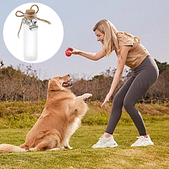 ガラス瓶ボトルビーズ容器3個  チベットスタイルの合金製犬の足跡チャーム6個とジュートコード2玉付き。  ミックスカラー  1cm  穴：7.5x2.2のCM  容量：1.25ml（28液量オンス）&nbsp;AJEW-ME0001-32