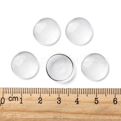 クリアガラスカボション  半円/ドーム  透明  14.5~15x4mm&nbsp;X-GGLA-R026-15mm