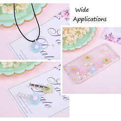 樹脂製のつや消しカボション  イヤリング＆ボビーピンアクセサリーのDIY  デイジーの花  ミックスカラー  23x23mm  6個/カラー  30個/箱&nbsp;RESI-TA0001-26